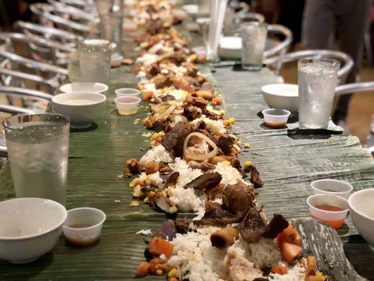 Kamayan feast for a party of 26.