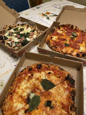 Spinach, Margherita and Diavola.  Hard to say which was best!