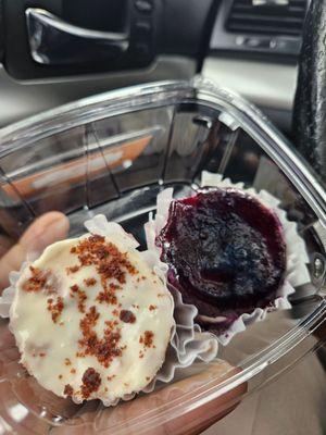 Red Velvet & Blueberry Cheese cakes