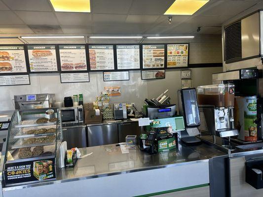 Counter of restaurant.