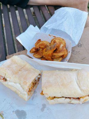 Shrimp / Fresh Catfish Sandwich & Fries