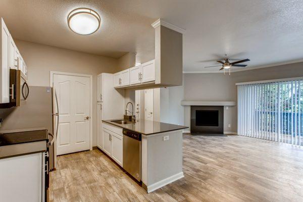 Kitchen with Quartz Counters