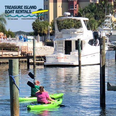 You can also rent a Kayak at Treasure Island Boat Rentals