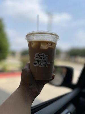 Vanilla cold brew with oat milk