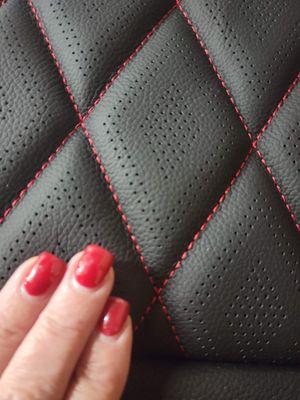 SAN BRUNO INSERTS WITH RED CONTRAST STITCH- ALEA LEATHER