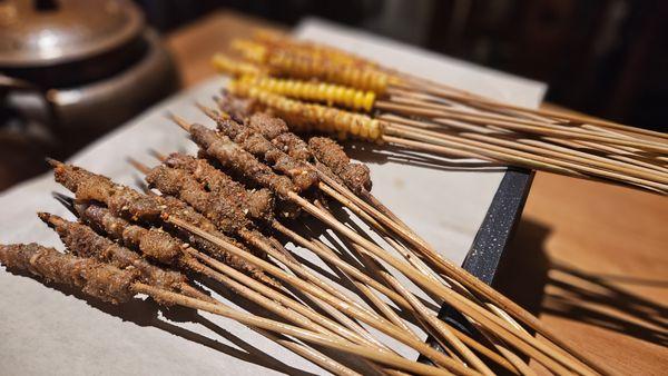 Beef Belly (20 per order) and Corn (20 per order)