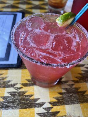 Jalapeño raspberry margarita