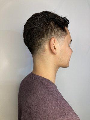 Haircut by Cortney G  drop taper fade