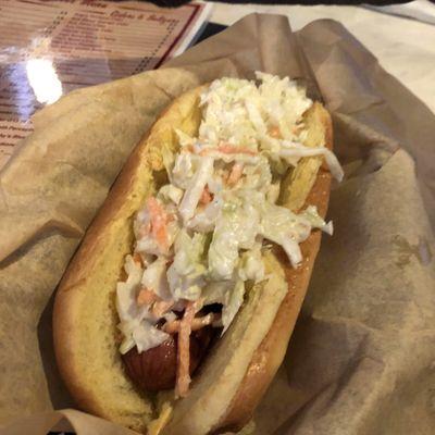 Sgt. Slaw-Ter (Coleslaw dog)