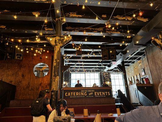 Inside dining area