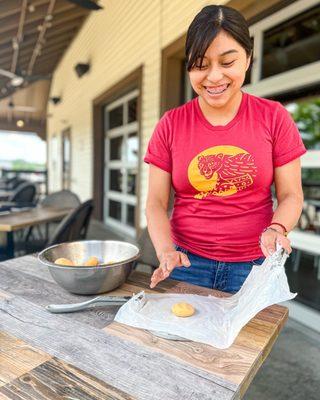 House-pressed tortillas