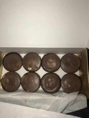 Creamy peanut butter cups freshly made