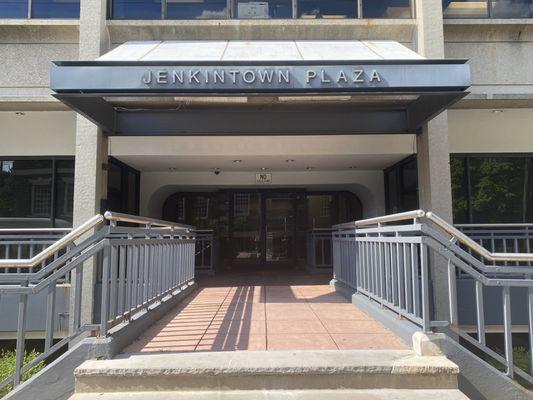 This is the entrance to Jenkintown Plaza, the building that contains my office. Sharon Jenkins, LMT is located on the fourth floor, Rm 430