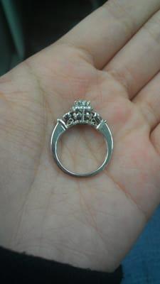 Ring before resizing; it was originally a size 6 when I'm actually a size 5.