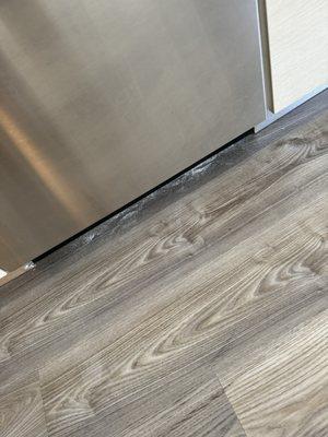 Sand or something under the dishwasher on check in