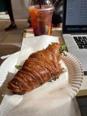 Croissant sandwich made Vegan