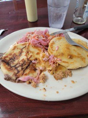 Pupusas. Pork was sour, I believe it was close to expire.