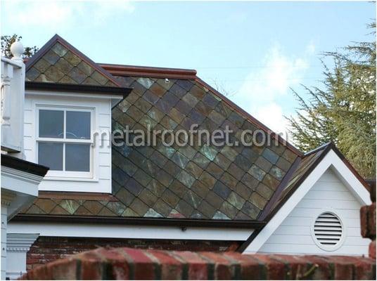 Copper diamond shingles