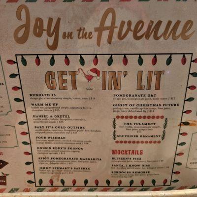 Christmas Cocktail Menu!