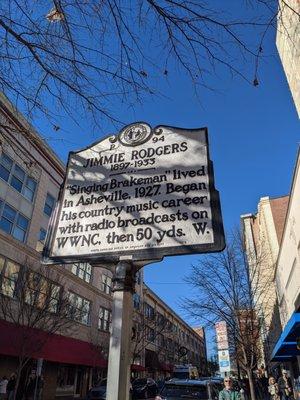 Jimmie Rodgers Historical Marker, Asheville NC