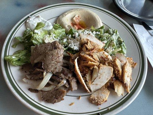 #3 Chicken and Gyro Combo Plate