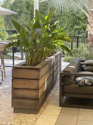 Cute outdoor sitting area planter