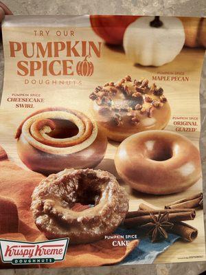 front of ad insert for pumpkin spice menu