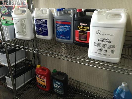 we use all OEM coolants