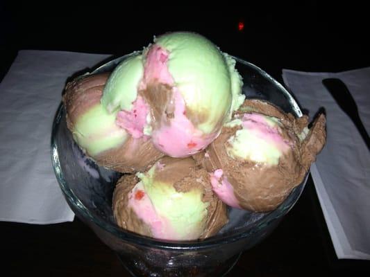 Free Spumoni ice cream when you check in on yelp!