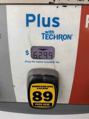 Chevron Gas Station High Gas Prices on PLUS with TECHRON.