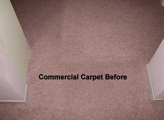 Commercial carpet in Sacramento before cleaning