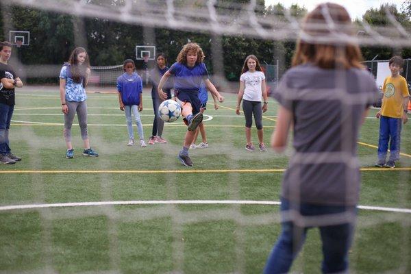 Soccer practice.