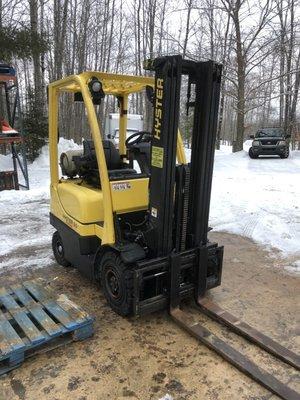 Forklifts ready for work