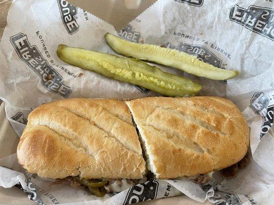 Steak and cheese minus onions.