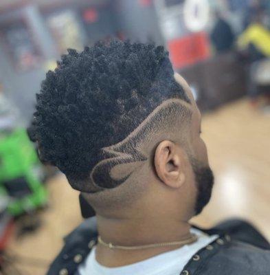 Skin fade and design by Chase