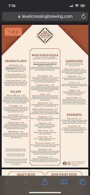 Lots of new pizzas.  Menu 9/2024