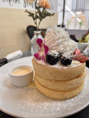 Tres leches pancakes