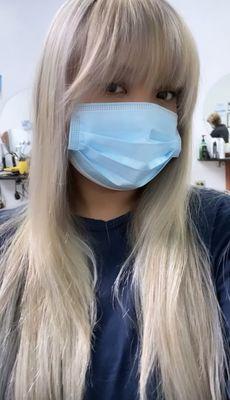 Platinum blonde done by Cindy. SO ICY!! I love it.