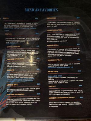 Part of the menu