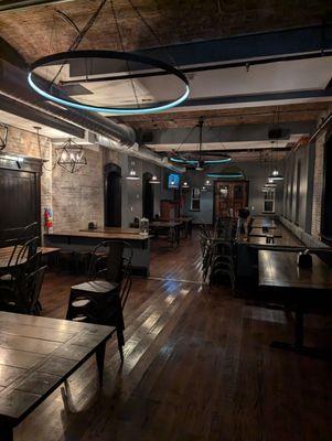 The large dining area that was reserved for a party