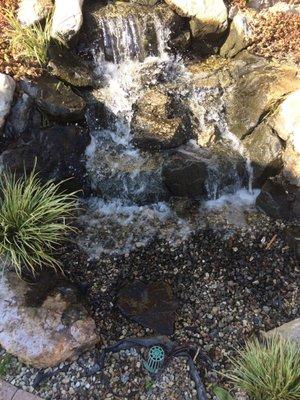 Waterfall in the courtyard