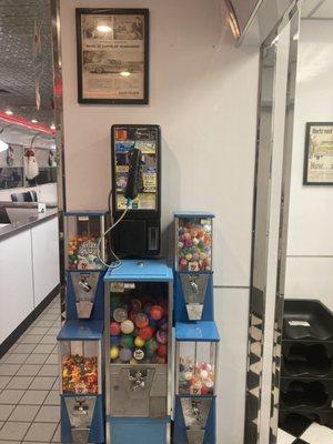 Penny's Diner.  Non-functional pay phone and gumball machines.