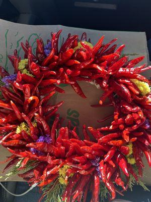 Ristra decorative wreath