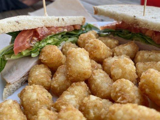 Turkey on rye and tots