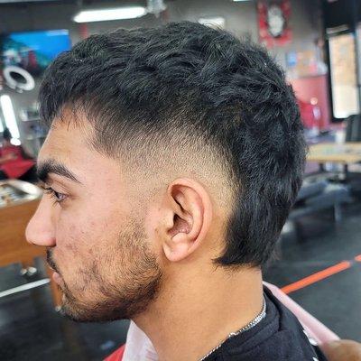 Burst fade mullet