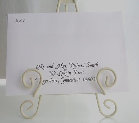 We have hundreds of fonts and can usually match the envelope font(s) to the ones used on your invitation.