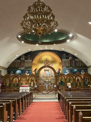 Inside the church