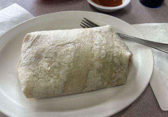 Chile Colorado burrito.  Generous portion, but tortilla wasn't toasted, heated, etc and chile colorao not very flavorful