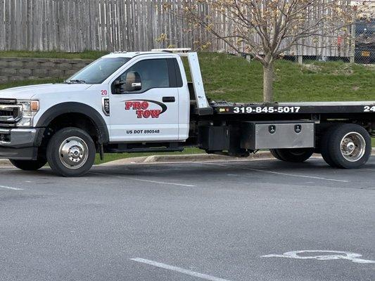 This is a professional tow truck driver that took up for parking spots because he didn't want to park too far away