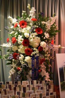 standing floral arrangement